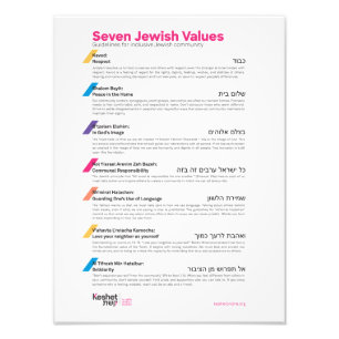 Zeven Joodse Waarden Poster