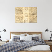 Zeven kaarten van de New York Herald Canvas Afdruk (Insitu (Slaapkamer))