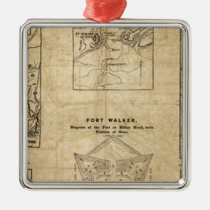 Zeven kaarten van de New York Herald Metalen Ornament