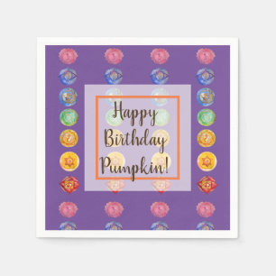 Zeven kakras waterverf kunst servet