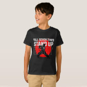 Zeven keer vallen t-shirt (Voorkant volledig)