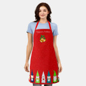 Zeven Kerstkabouters op Rood Schort (Gedragen)