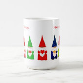 Zeven Kerstkabouters op Wit Koffiemok (Center)