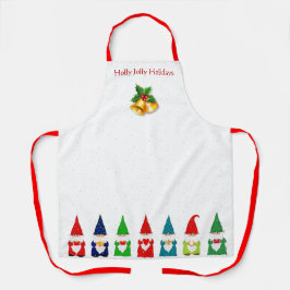 Zeven Kerstkabouters op Wit Schort