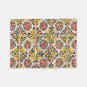 Zeven-kleuren perzische tegel fleece deken (Voorkant (Horizontaal))