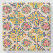 Zeven-kleuren perzische tegel stenen onderzetter (Voorkant)