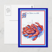 Zeven kreeften briefkaart (Voorkant / Achterkant)