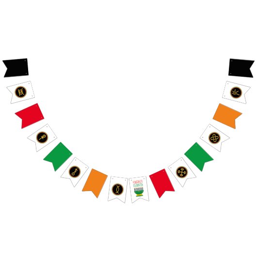 Zeven Kwanzaa principes Bunting Banner (Alle)