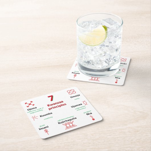 Zeven Kwanzaa Principes Onderzetter (Insitu)