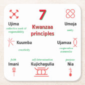 Zeven Kwanzaa Principes Onderzetter (Voorkant)