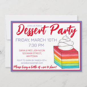 Zeven laagse regenboog Gelatine Salad Dessert Kaart