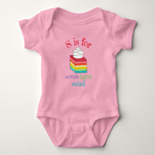 Zeven laagse regenboog Gelatine Salad Dessert Romper