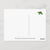 Zeven labradors en kerstboom briefkaart (Achterkant)