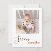 Zeven maanden Foto eerste geboorte Banner Kaart (Voorkant)