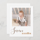 Zeven maanden Foto eerste geboorte Banner Kaart (Voorkant / Achterkant)