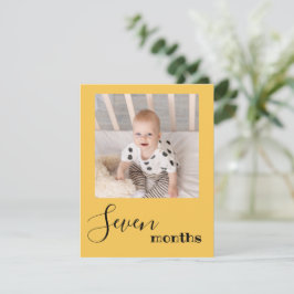 Zeven maanden Foto eerste geboorte Banner Kaart