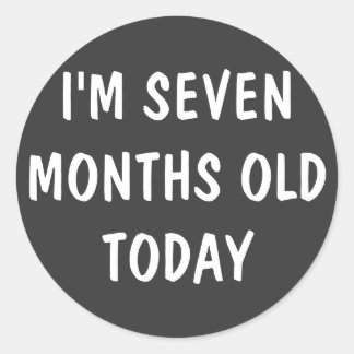ZEVEN maanden oude Baby Ronde Sticker
