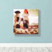 Zeven Magische Bergen, Jean Dry Lake, Nevada Canvas Afdruk (Insitu (Houten vloer))