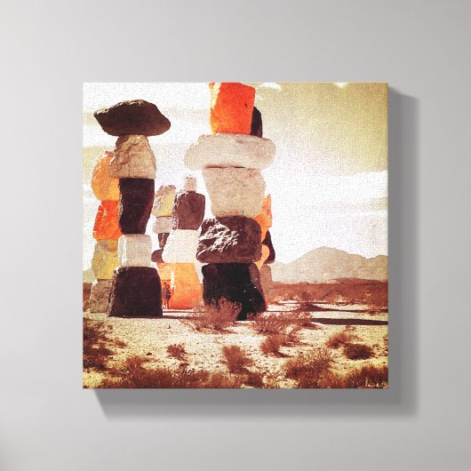 Zeven Magische Bergen, Jean Dry Lake, Nevada Canvas Afdruk (Voorkant)