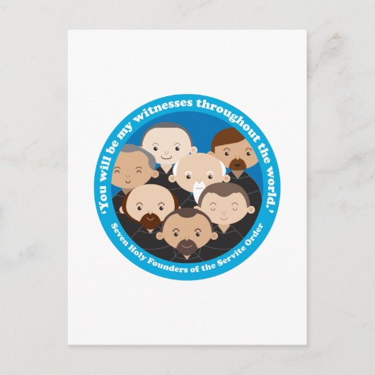 Zeven oprichters van de Servische Orde Briefkaart (Voorkant)
