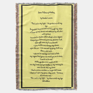 Zeven Pillars van Wisdom, een gedicht op een Deken
