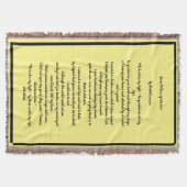 Zeven Pillars van Wisdom, een gedicht op een Deken (Voorkant)