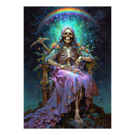 Zeven Potenties Santa Muerte Foto Afdruk