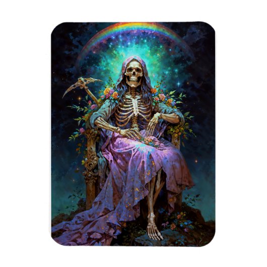 Zeven Potenties Santa Muerte Magneet (Verticaal)