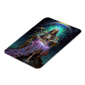 Zeven Potenties Santa Muerte Magneet (Linkerzijde)
