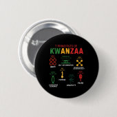 Zeven principes van Kwanzaa Happy Kwanzaa 3 Ronde Button 5,7 Cm (Voorkant /achterkant)
