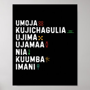 Zeven principes van Kwanzaa Happy Kwanzaa 8 Poster