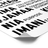 Zeven principes van Kwanzaa Happy Kwanzaa 9 Poster (Hoek)