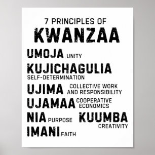 Zeven principes van Kwanzaa Happy Kwanzaa 9 Poster