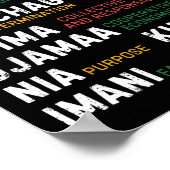 Zeven principes van Kwanzaa Happy Kwanzaa Poster (Hoek)