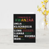 Zeven Principes Van Kwanzaa Prettig Kwanzaa  Kaart (Gele Bloem)