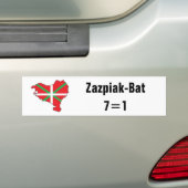 Zeven provincies, één Baskenland bumpersticker (Op auto)