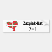 Zeven provincies, één Baskenland bumpersticker