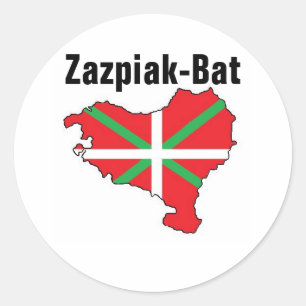 Zeven provincies één Baskisch land ticker Ronde Sticker