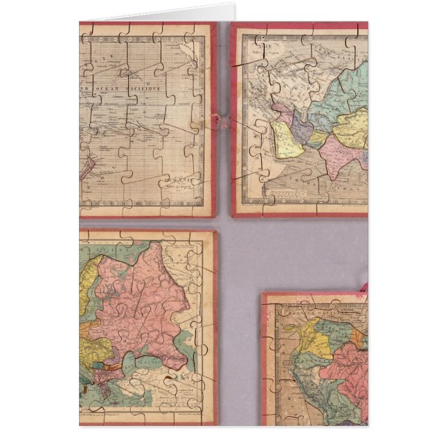 Zeven puzzelkaarten van de wereld (Voorkant)
