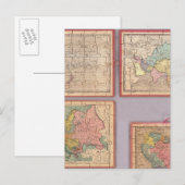 Zeven puzzelkaarten van de wereld briefkaart (Voorkant / Achterkant)