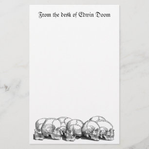 Zeven  schedels briefpapier