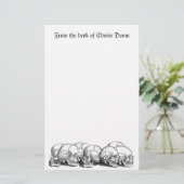 Zeven  schedels briefpapier (Staand voorkant)