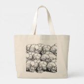 Zeven  schedels grote tote bag (Achterkant)