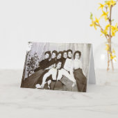 Zeven Seniele vrienden Kaart (Gele Bloem)