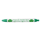 Zeven Shamrocks Lucky Irish Saint Patrick's Day Blauwe Inkt Pen (Voorkant)