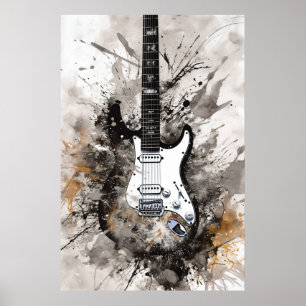 Zeven snarige gitaar poster