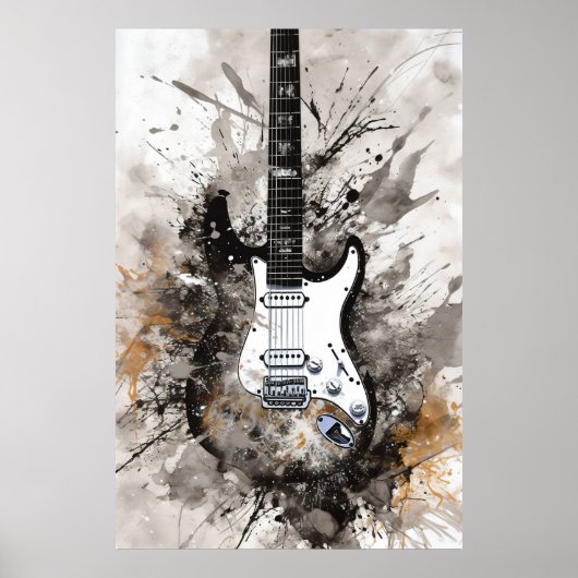 Zeven snarige gitaar poster (Voorkant)