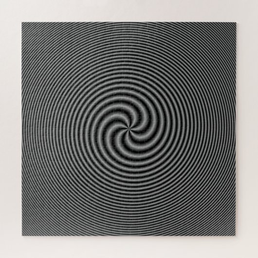 Zeven Spiral in zwart-wit Legpuzzel (Horizontaal)