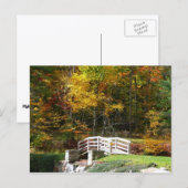 Zeven Springs Fall Bridge I Herfstlandschap Briefkaart (Voorkant / Achterkant)