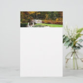 Zeven Springs Fall Bridge I Herfstlandschap Briefpapier (Staand voorkant)